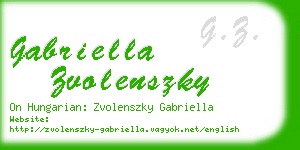 gabriella zvolenszky business card